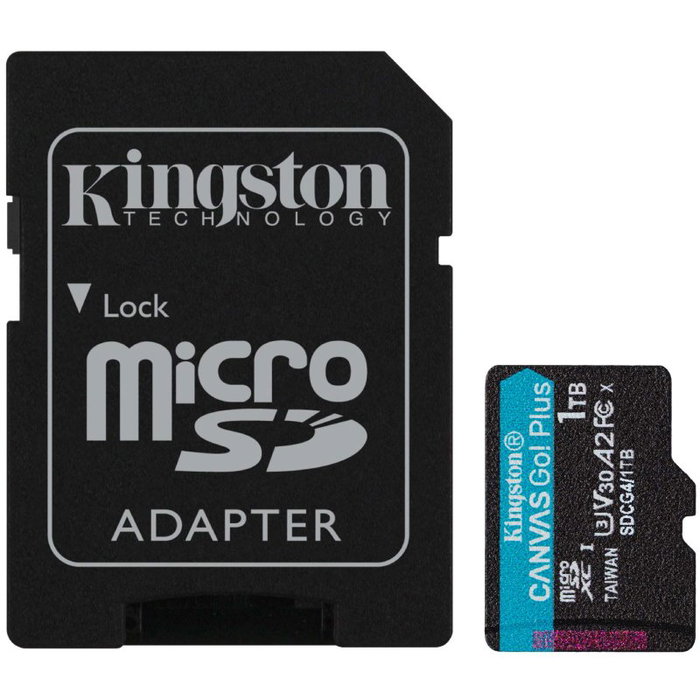 Kingston Canvas Go! Plus 1TB microSDXC con Adaptador Kingston Canvas Go! Plus 1TB microSDXC con Adaptador